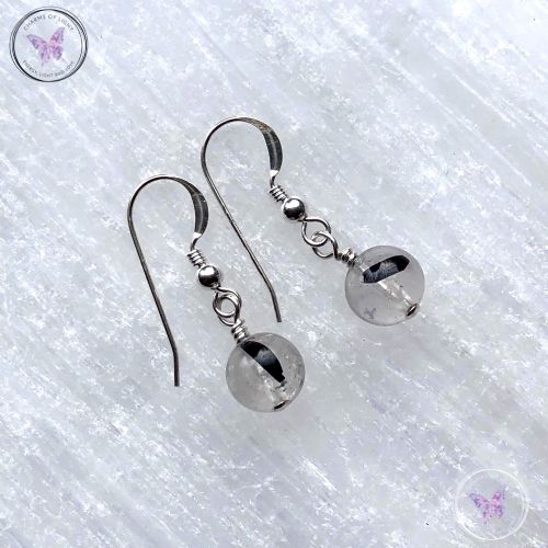 Tourmaline Quartz Crystal Earrings